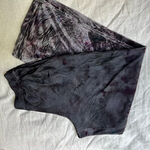 Lululemon velour loose fit high waist pants, purple and grey